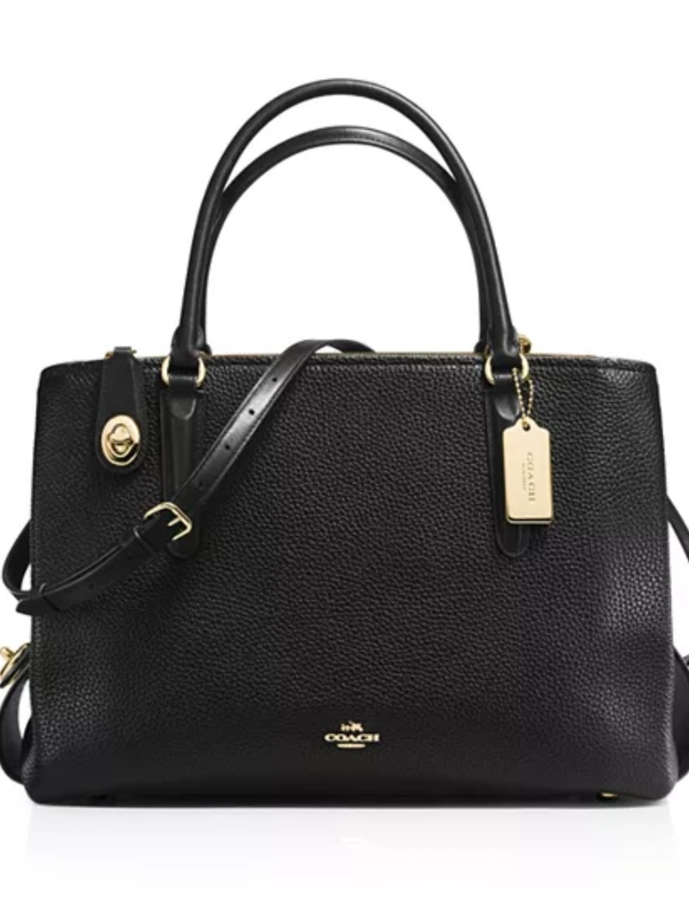 COACH Brooklin Carryall 34" pebble black